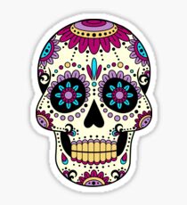 skull purple Sticker