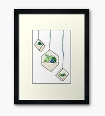 Hängende Sukkulenten Eins Gerahmtes Wandbild