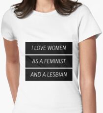 As A Feminist Lesbian... (updated version in desc.) Women's Fitted T-Shirt