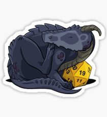 D20 Black Dragon Sticker