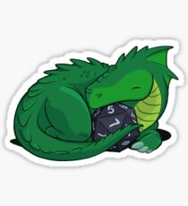 D20 Green Dragon Sticker