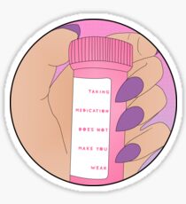 Pegatina Tomar medicamentos no te debilita