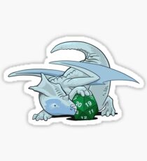 Pegatina D20 White Dragon