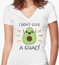 I don't give a guac! Women's Fitted V-Neck T-Shirt