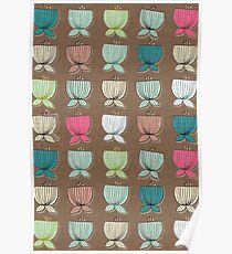 flower cups brown Poster