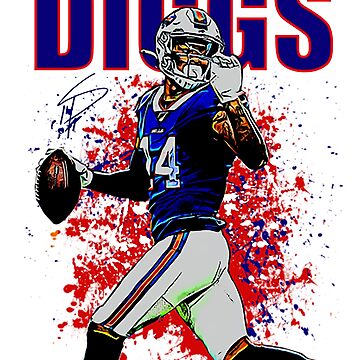 Stefon Diggs Football Paper Poster Bills - Stefon Diggs - T-Shirt