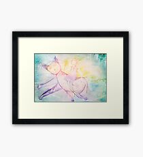 Cielo and I went out for walk Framed Print