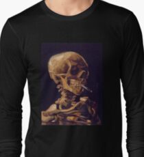 Vincent Van Goghs "Schädel mit brennender Zigarette" Langarmshirt