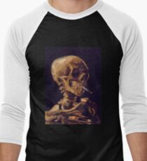 Vincent Van Gogh's 'Skull with a Burning Cigarette' Baseball ¾ Sleeve T-Shirt