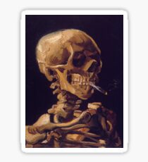 Vincent Van Gogh's 'Skull with a Burning Cigarette' Sticker