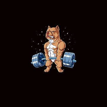 Pit Bull Weightlifting Funny Deadlift Men Fitness Gym Gifts T