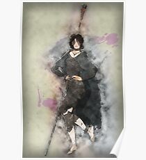 Maiden in Black Posing Poster