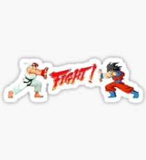 Ryu Vs Goku Sticker