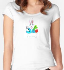 OASTER BUNNY LIEBT KAROTTEN Tailliertes Rundhals-Shirt