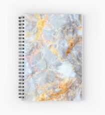 Grey & Gold Marble Spiral Notebook