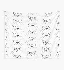 Angry Cat-Face Wall Tapestry