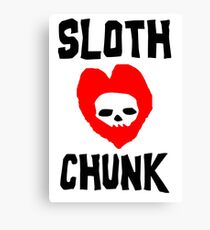 Sloth Love Chunk Canvas Print