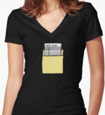 Check it Out Women's Fitted V-Neck T-Shirt