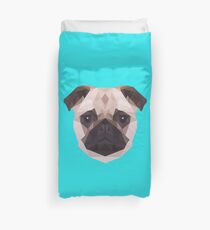 Geometric Pug Duvet Cover