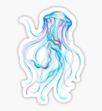 Ethereal Watercolor Jellyfish Sticker