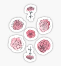 Rosa Nelkenmuster Sticker