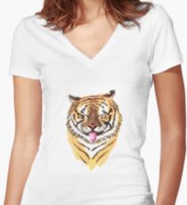 El Tigre Women's Fitted V-Neck T-Shirt