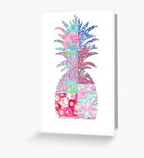 Lily Pulitzer patch pineapple Greeting Card