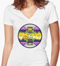Front and back trip Women's Fitted V-Neck T-Shirt