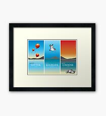 Pelican balloon graphic Framed Print