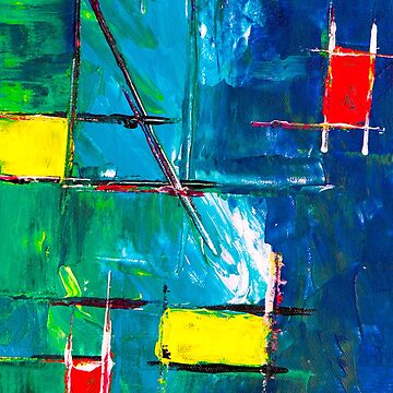 Artwork thumbnail, Abstract Painting with Blue Tendency by Claudiocmb