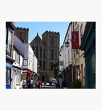 Looking along Kirkgate to Ripon Cathedral Photographic Print