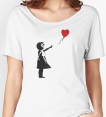 Banksy - Girl with Balloon Women's Relaxed Fit T-Shirt