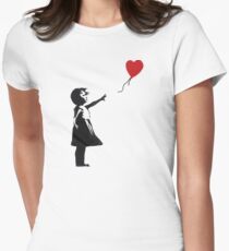 Banksy - Girl with Balloon Women's Fitted T-Shirt