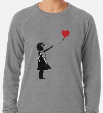 Banksy - Mädchen mit Ballon Leichtes Sweatshirt