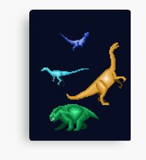 Prehistoric Pixels: Triassic Canvas Print