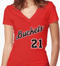 Jimmy G. Buckets Throwback Fitted V-Neck T-Shirt