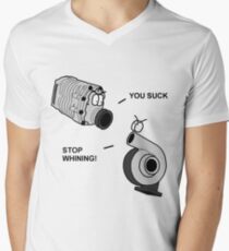 Camiseta para hombre de cuello en v Turbo vs. Supercharger