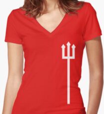 The Red Devils Women's Fitted V-Neck T-Shirt
