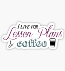 Lesson Plans & Coffee Sticker
