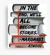 Margaret Atwood and Books Canvas Print