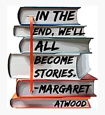 Margaret Atwood and Books Photographic Print