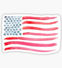 American Flag Watercolor Sticker