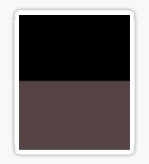 Black taupe color block stripe pattern Sticker