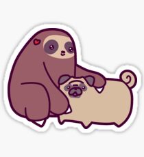 Sloth and Pug Sticker