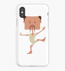 Funny karate man iPhone Case/Skin
