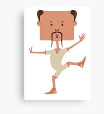 Funny karate man Canvas Print