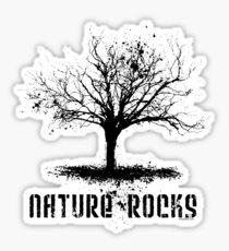 Nature Rocks Black Tree Silhouette Sticker