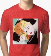 Cyndi Lauper with Orange Hair Tri-blend T-Shirt