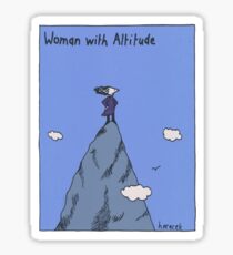 Woman with Altitude - Full colour Sticker