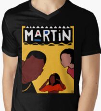 Camiseta de cuello en V Martin (amarillo)